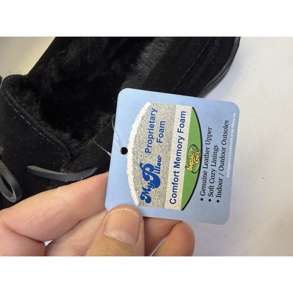 My Slippers All Season Womens Leather Suede Fleece Moccasin Slippers 9 Fur Lined - Picture 8 of 9